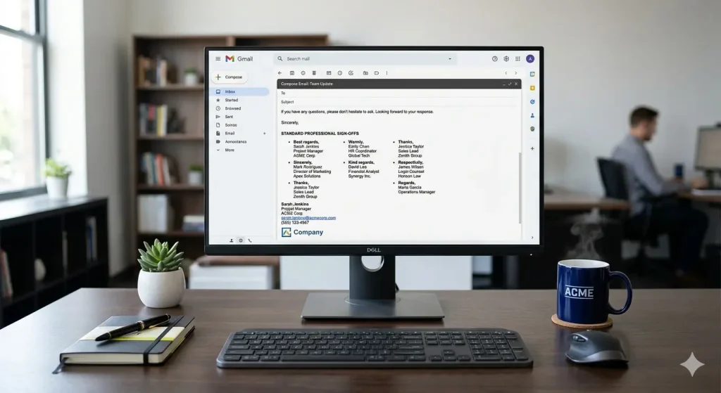 Standard Professional Sign-offs and When to Use Them
