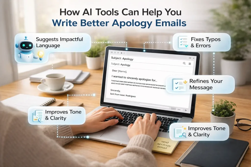 Email apology with AI