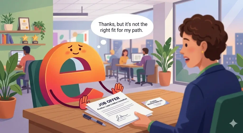 declining a job offer politely